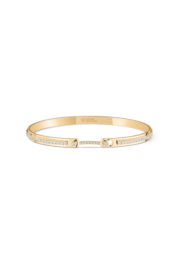 Nouvel Heritage Diamond Tuxedo Bangle