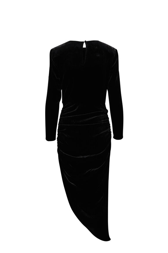 Veronica Beard - Tristana Black Stretch Velvet Dress 