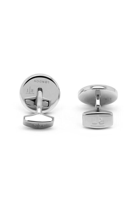 Tateossian - Rotondo Guilloché Mother of Pearl Cufflinks