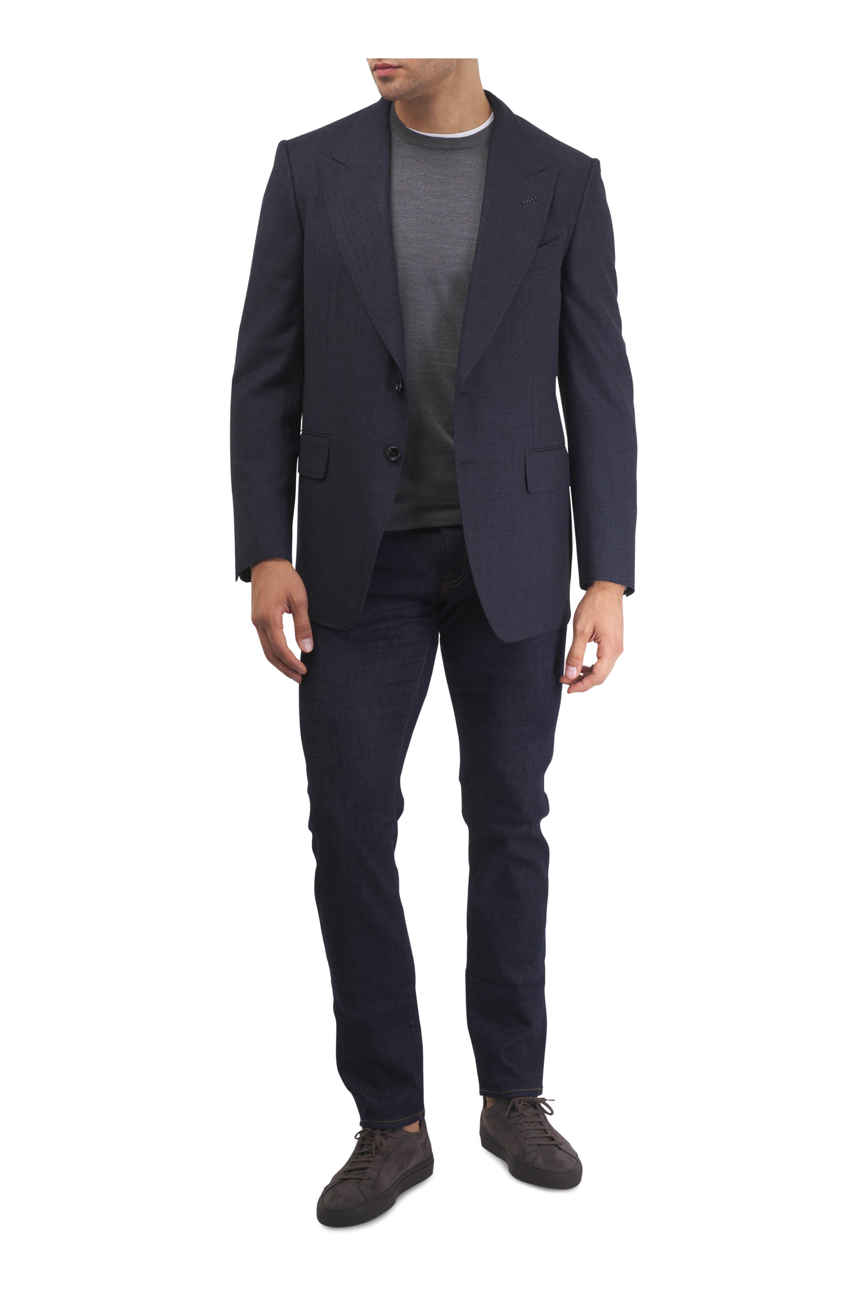 Tom Ford - Shelton Dark Indigo Wool & Silk Sportcoat