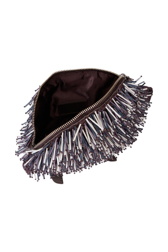 Staud Porcupine Black Beaded Clutch - view 4
