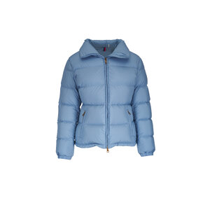 Moncler - Dourbe Light Blue Short Down Jacket | Mitchell Stores