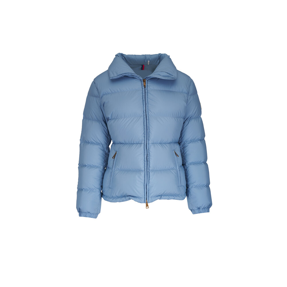 Moncler - Dourbe Light Blue Short Down Jacket | Mitchell Stores