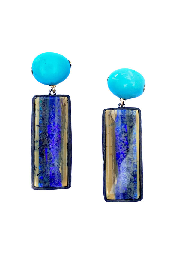 K. Brunini Jewels Turquoise & Opal Drop Earrings - view 1