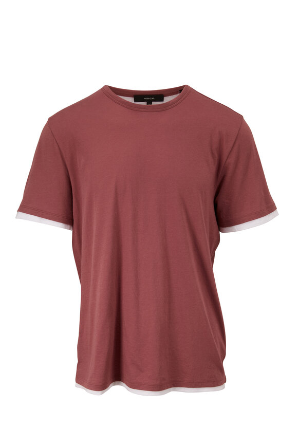 Vince - Sumac Double Layer Short Sleeve T-Shirt