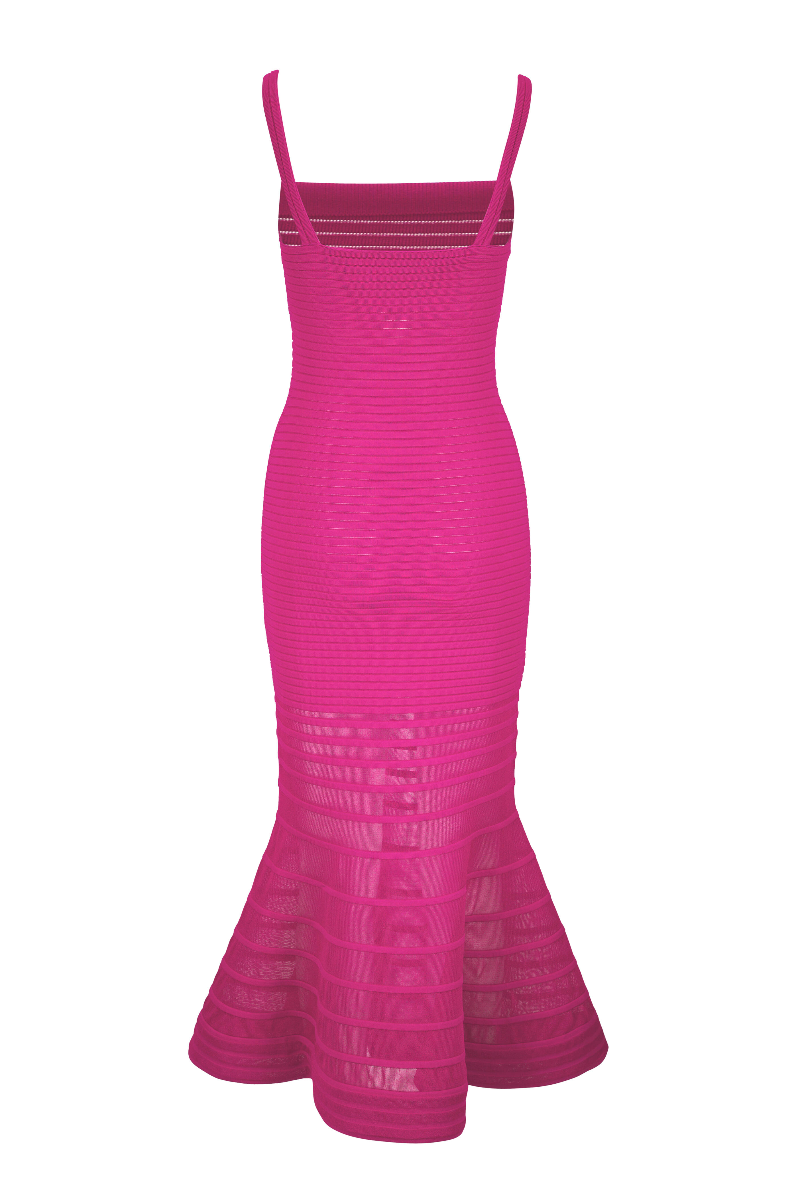 Simkhai - Vallarie Bougainvillea Pink Midi Dress