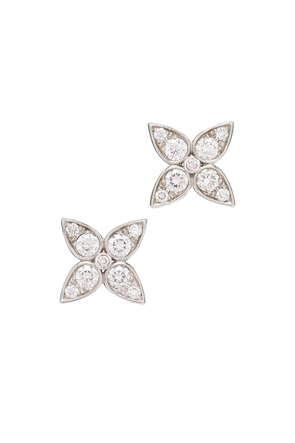 Graff - White Gold Blue Sapphire White Diamond Earrings