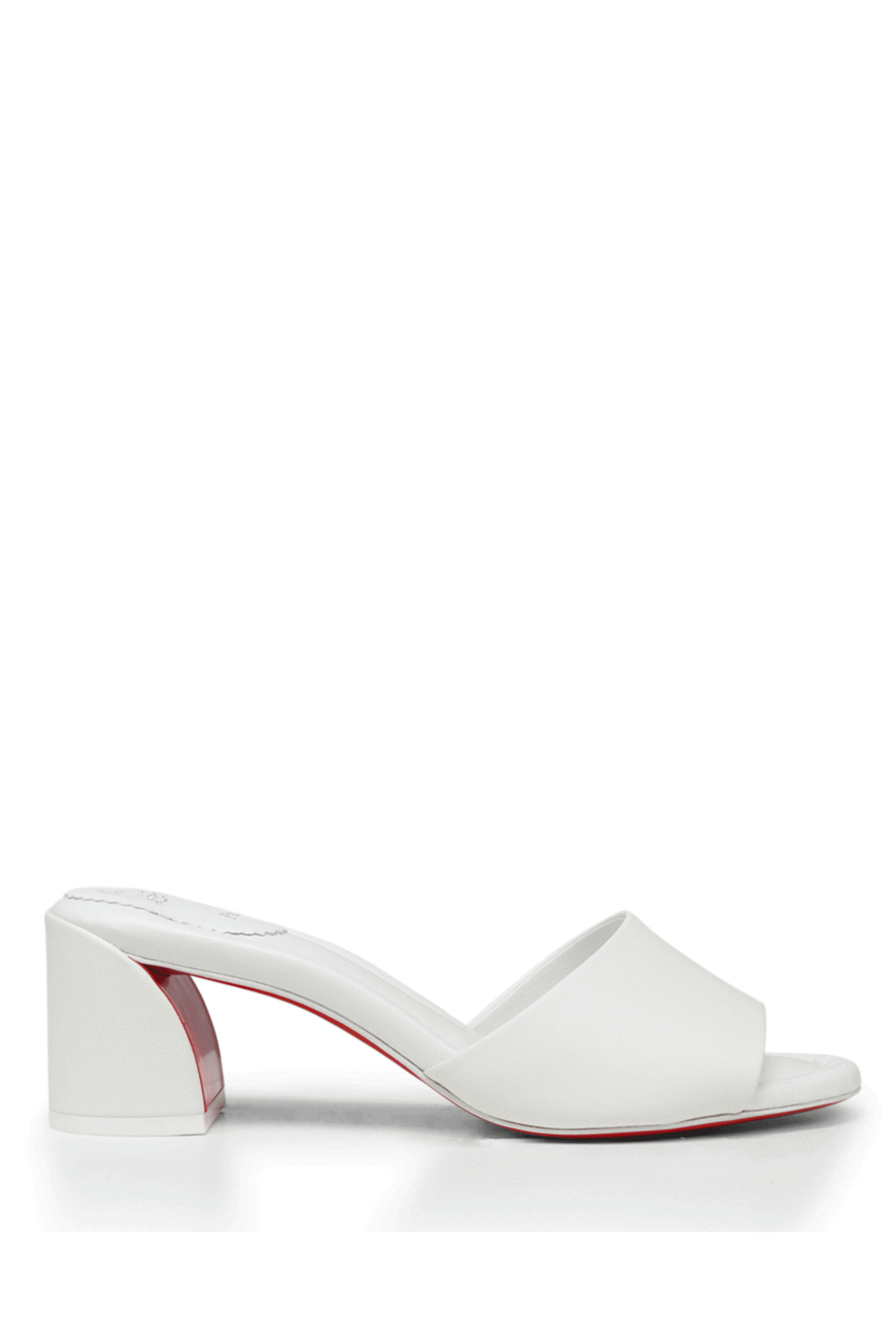 Christian Louboutin - Jane 55 Bianco Leather Mule