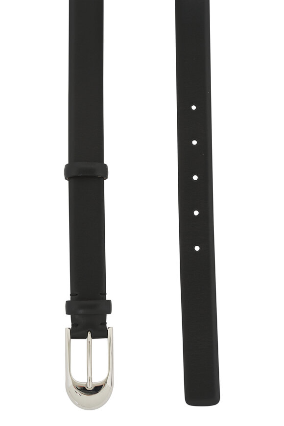 Khaite Dome Black & Silver Belt, 25mm - view 2