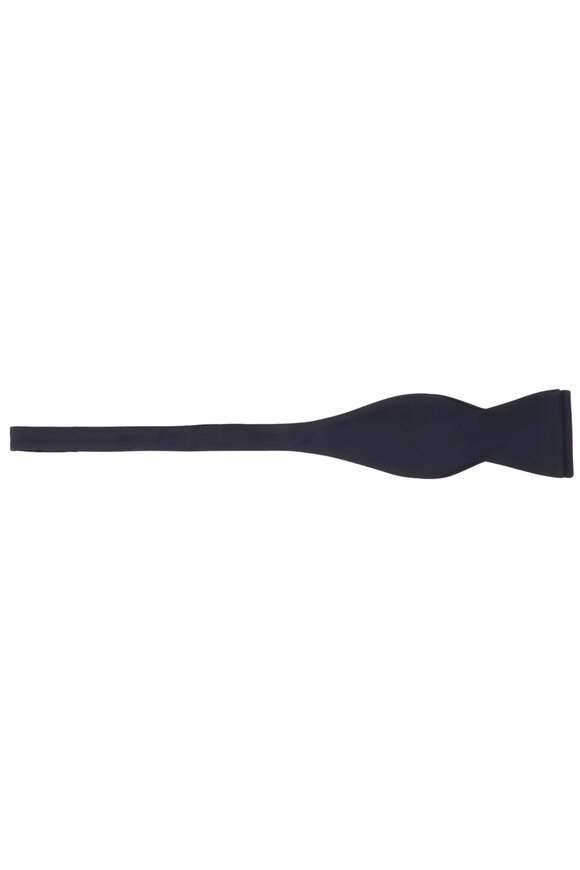 Geoff Nicholson Navy Grosgrain Self Tie Bow Tie