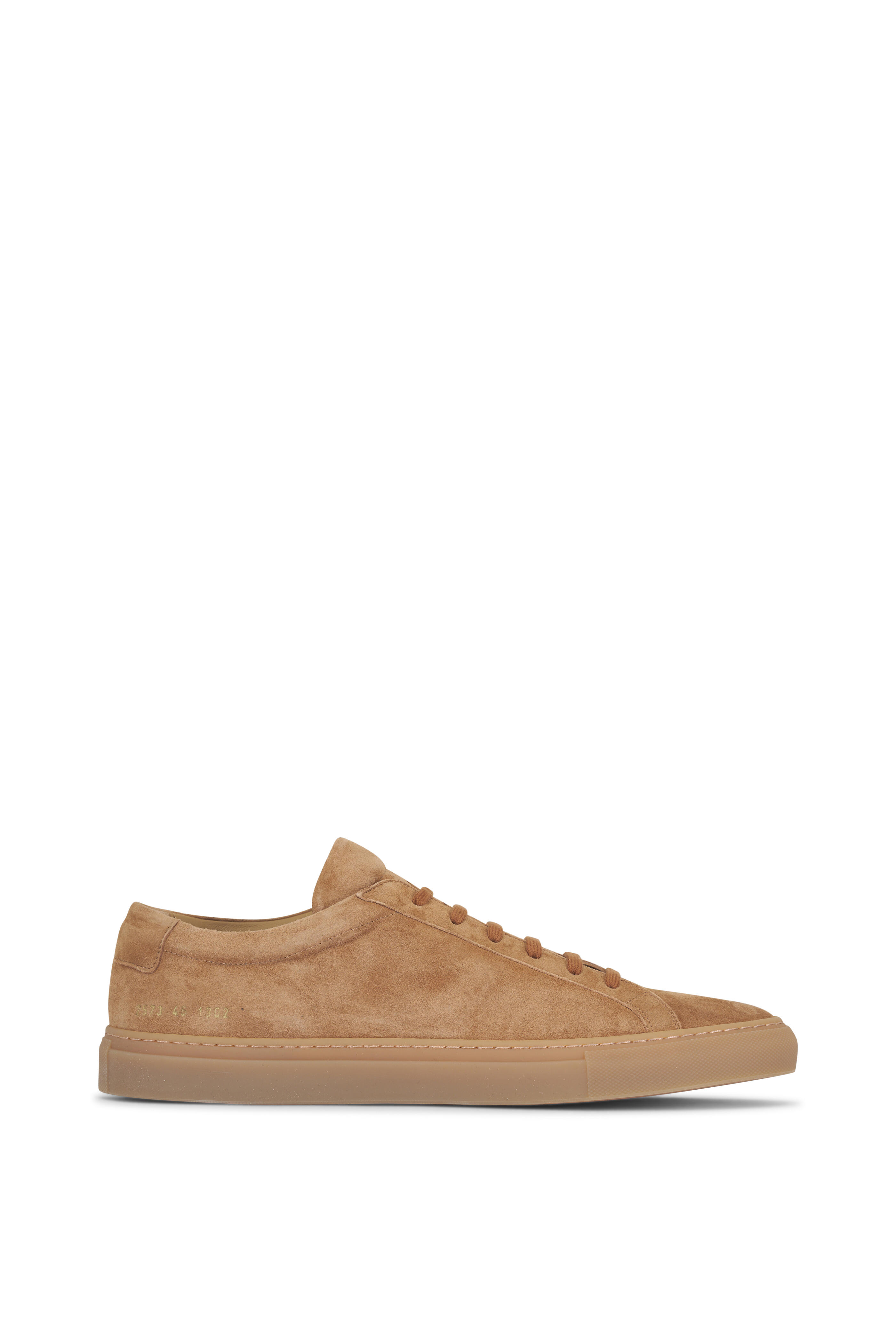 Common Projects - Achilles Premium Tan Suede Low Top Sneaker