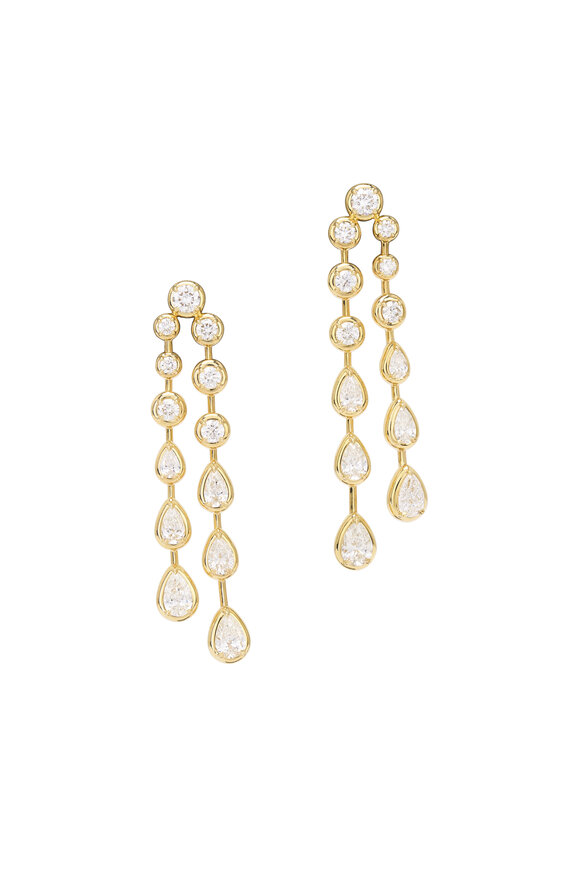 Kwiat Starry Night 2 Row Diamond Earrings