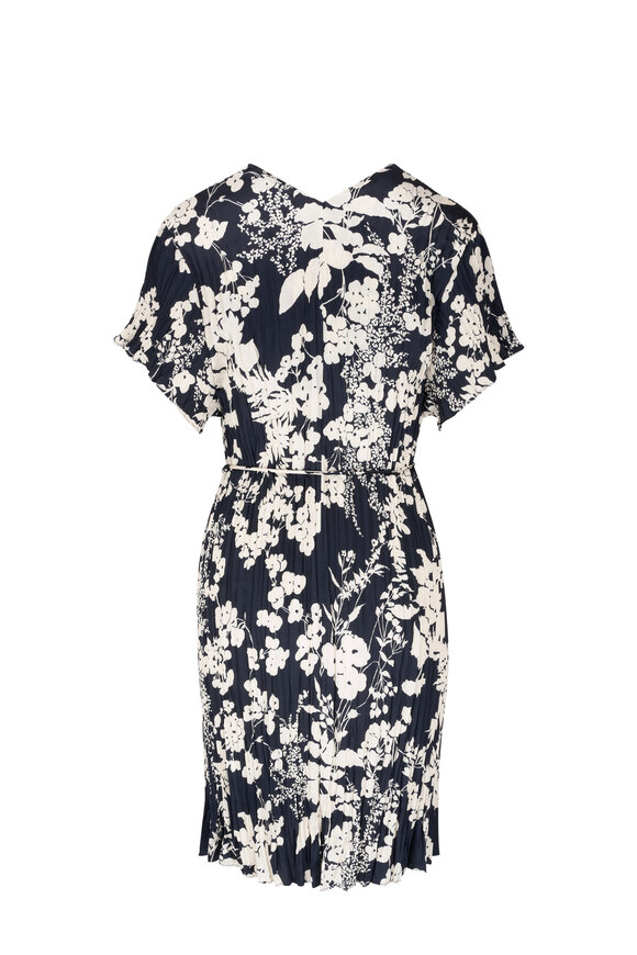 Vince - Coastal Blue Arboretum Short-Sleeve Dress