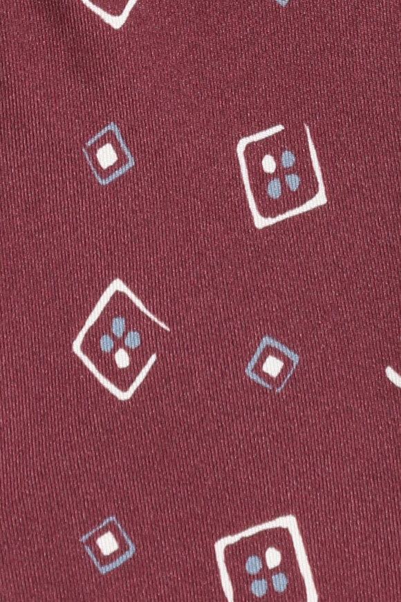 Geoff Nicholson Burgundy Large Geometric Silk Necktie - view 2