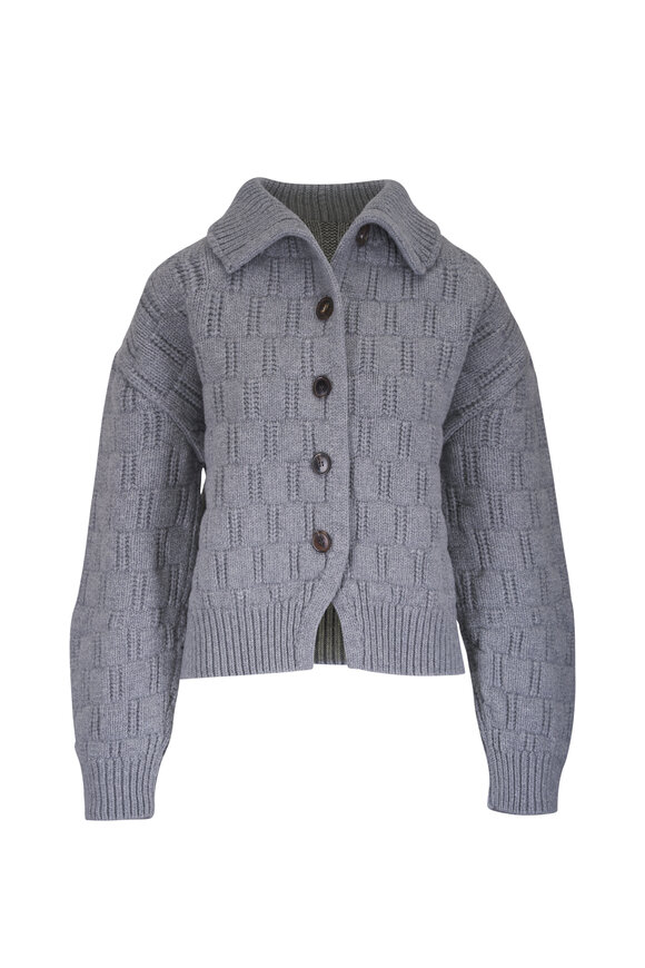Dries Van Noten Gray Wool & Cashmere Cardigan - view 1