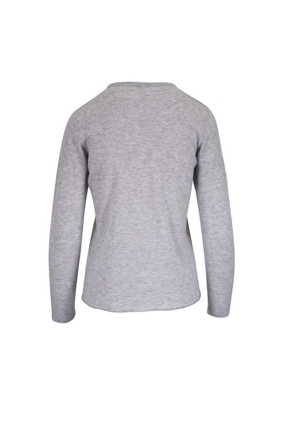 Majestic Gray Cashmere Crewneck Top - view 3