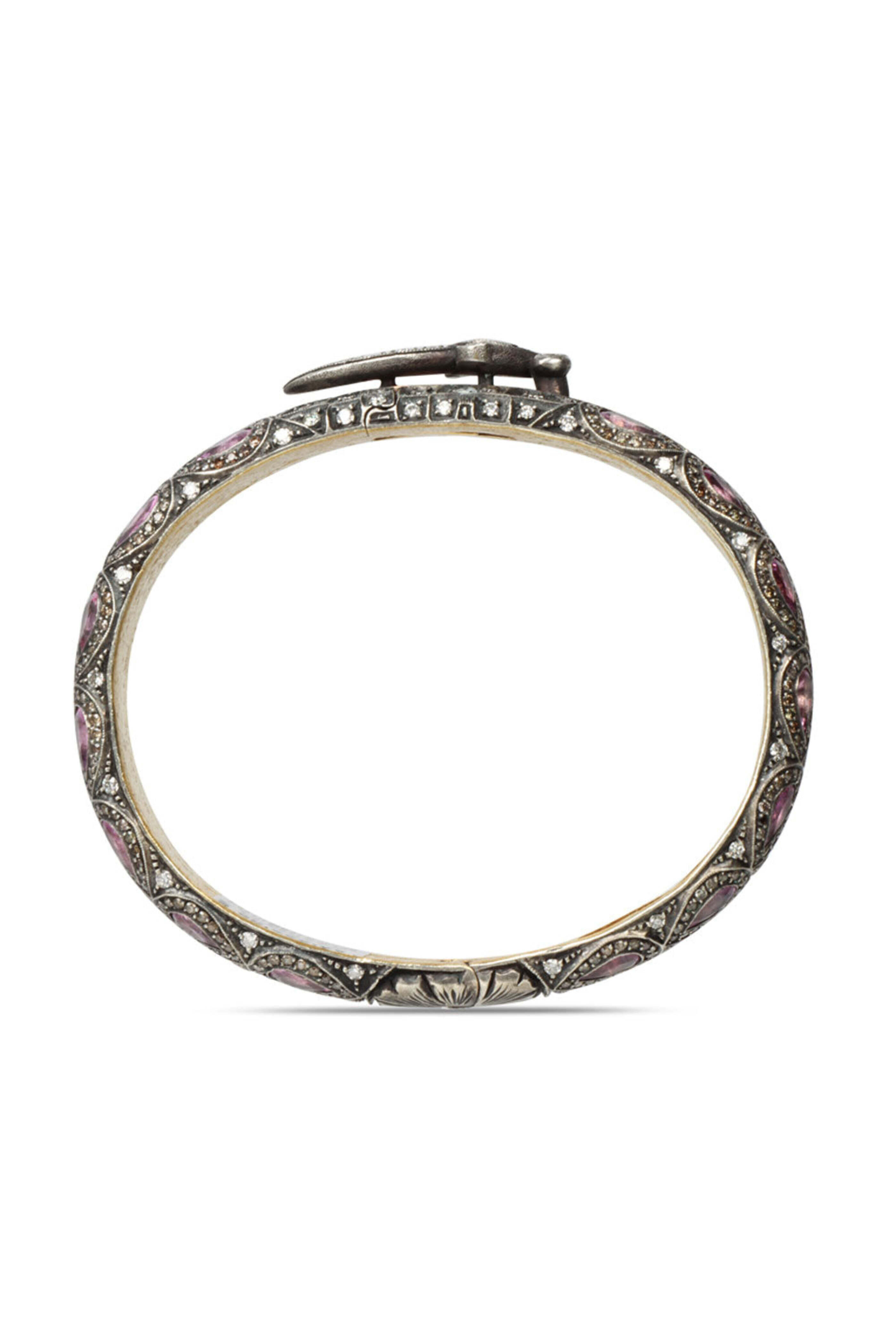 Sevan Bicakci - Pink Sapphire and Diamond Bangle Bracelet