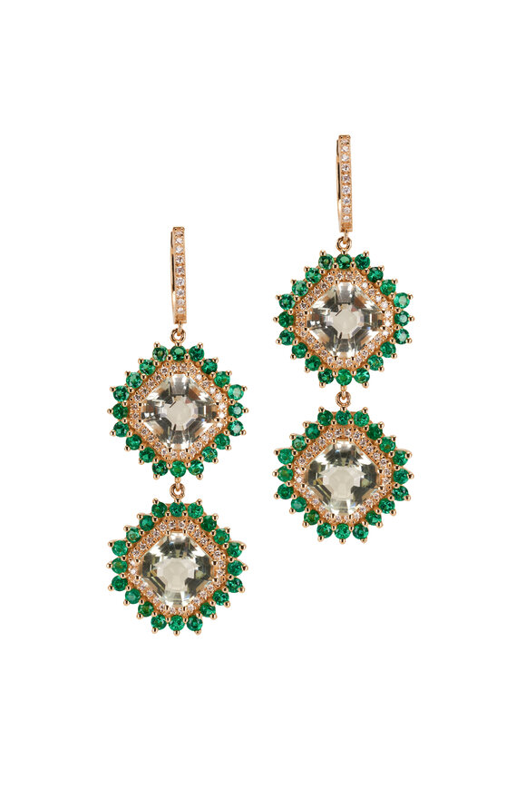 Kai Linz 18K Diamond & Tourmaline Drop Earrings