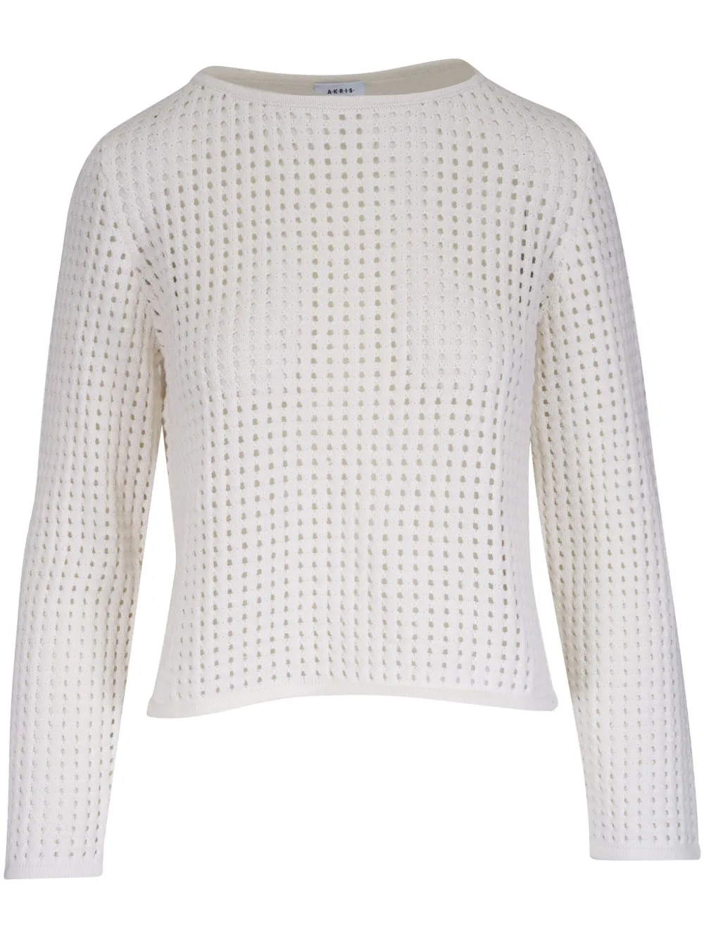 Akris Punto - Cream Boatneck Chunky Cotton Knit Sweater