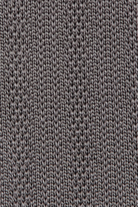 Brunello Cucinelli Gray Textured Tricot Silk Necktie - view 2