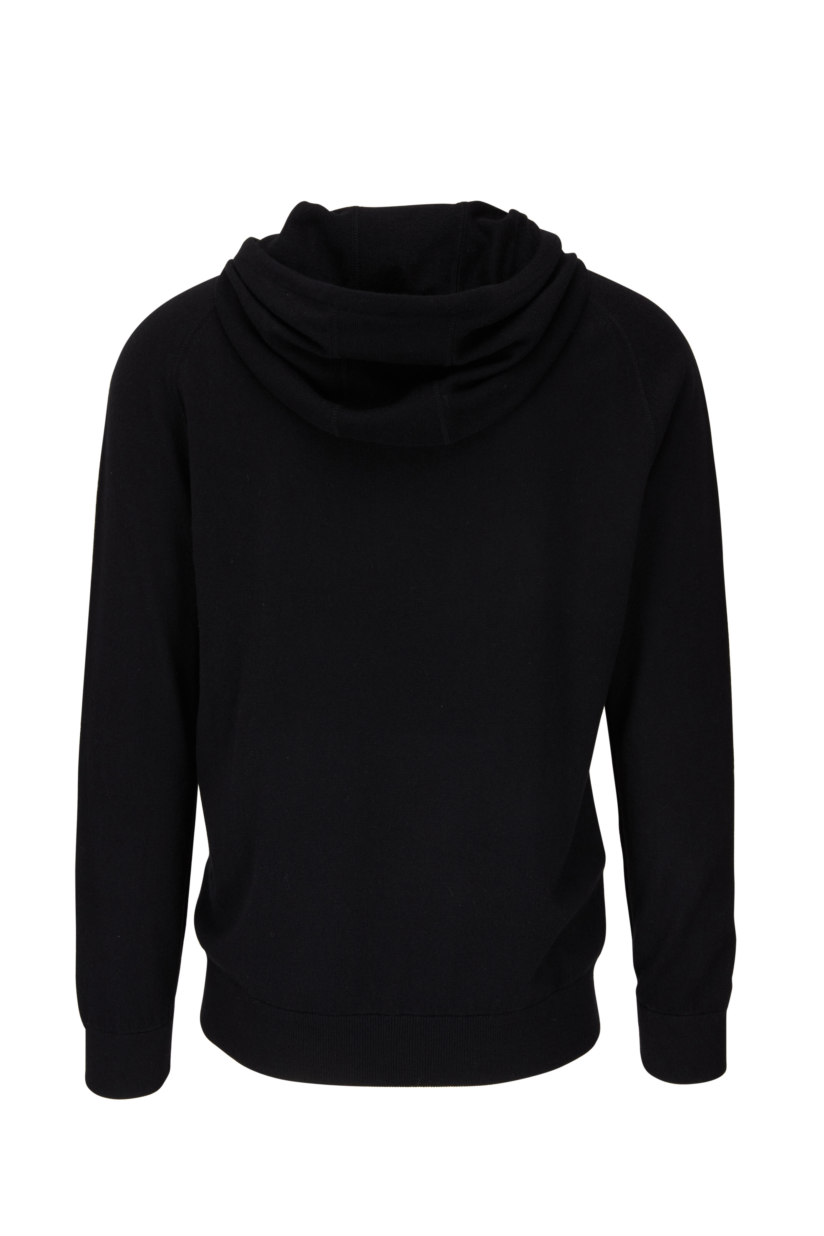 Zegna - Black Cashmere Hoodie | Mitchell Stores