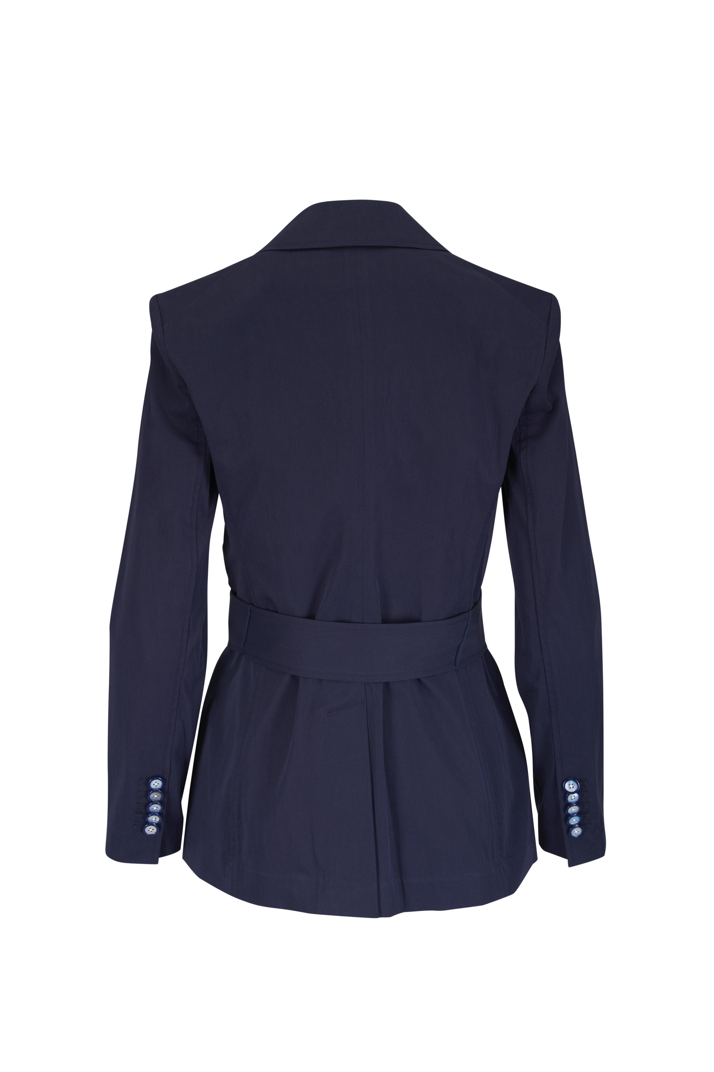 Veronica Beard - Howard Navy Belted Jacket - view 2