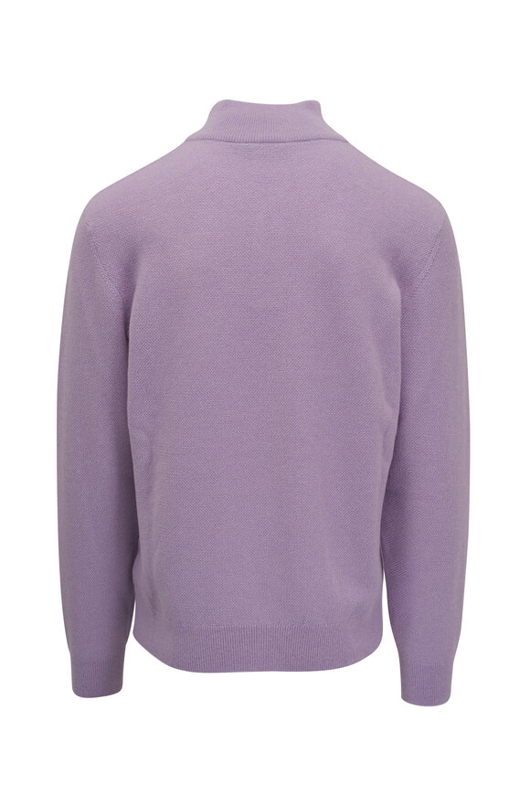 Ralph Lauren Purple Label - Lavender Mélange Quarter Zip Pullover 