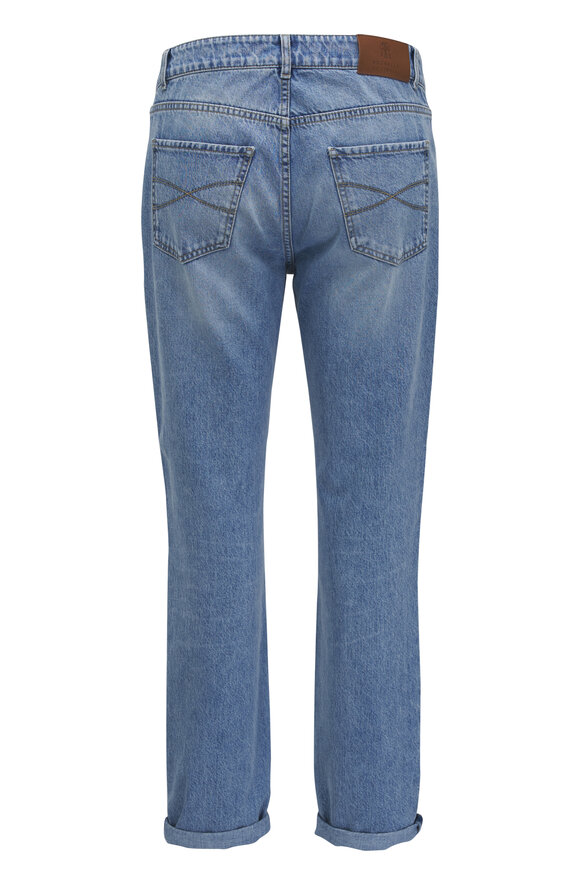 Brunello Cucinelli - Light Blue Cotton Denim Jean