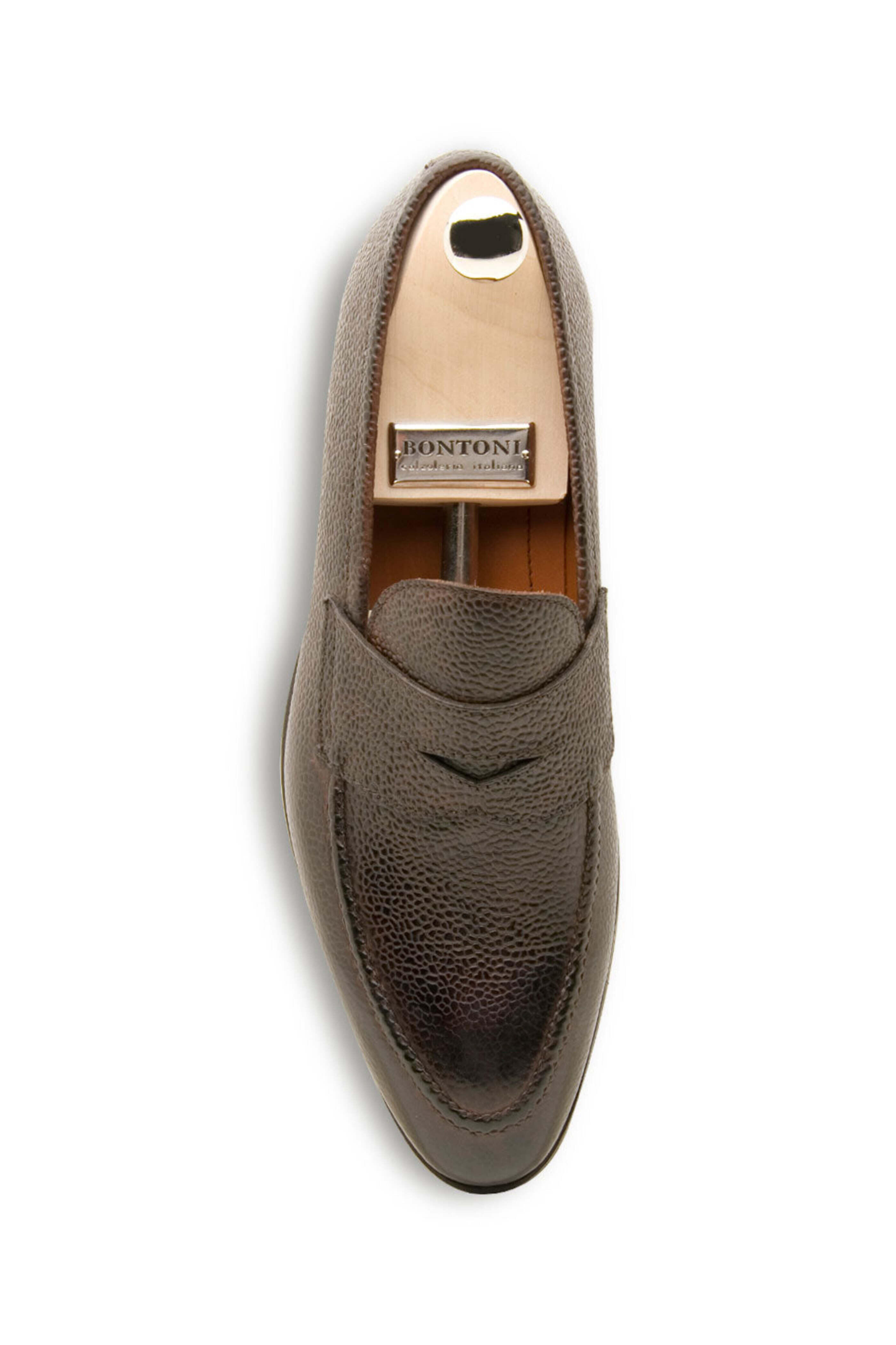 Bontoni - Principe Leather Loafer in Dark Brown