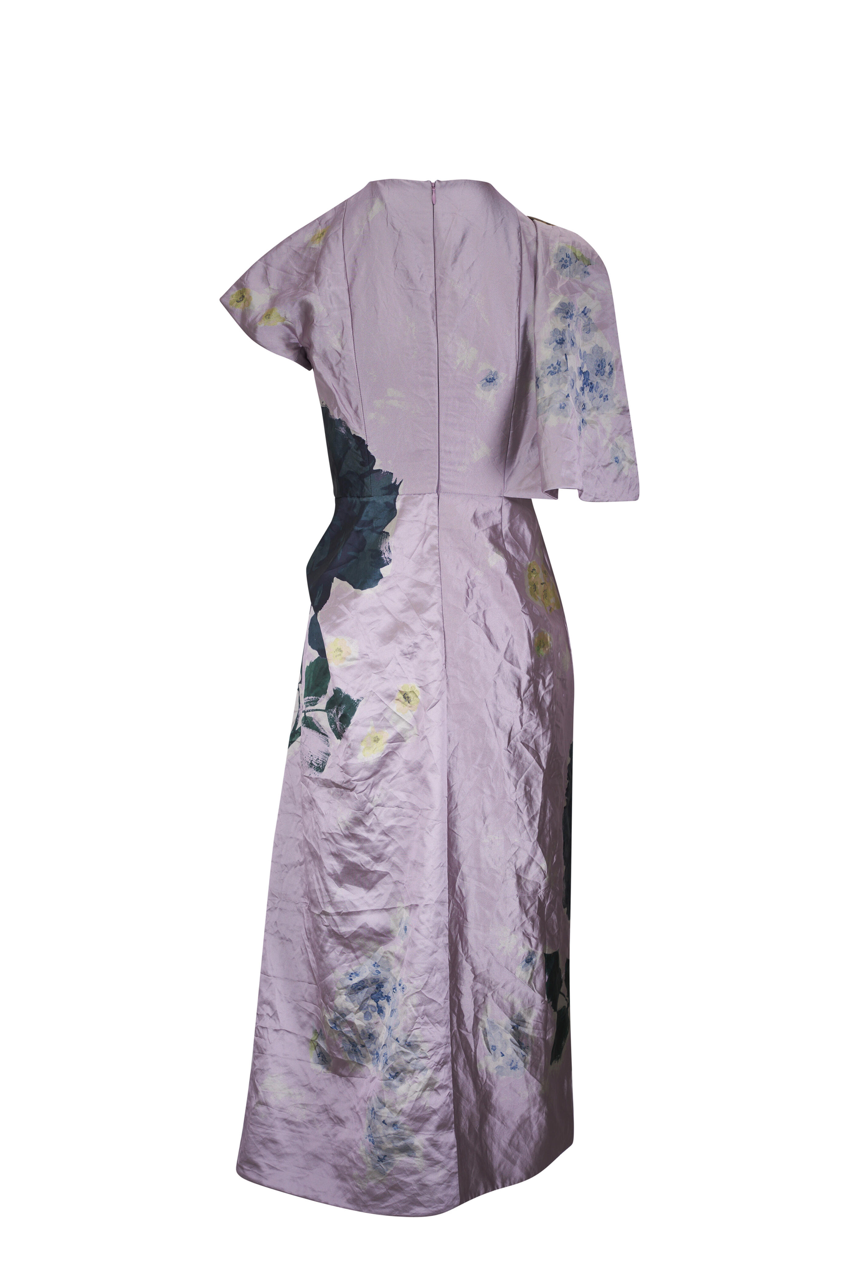 Erdem - Lilac Floral Print Midi Dress