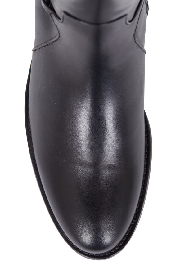 Aquatalia - Oralie Black Leather Tall  Boot, 35mm