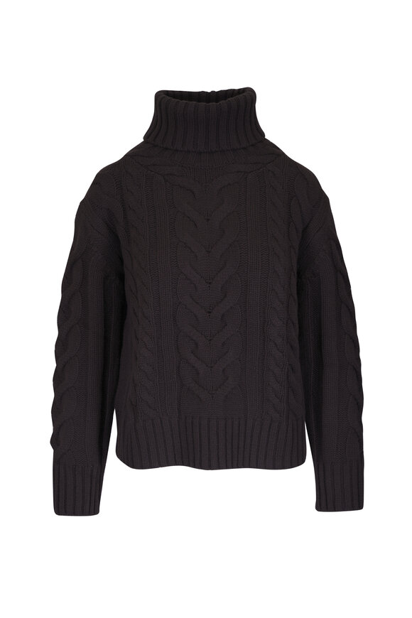 TWP Traveling Dark Brown Italian Cashmere Turtleneck - view 1