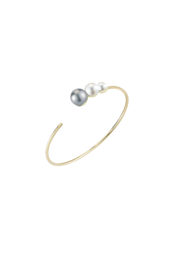 Mizuki - 14K Gold Mixed Pearl Cuff