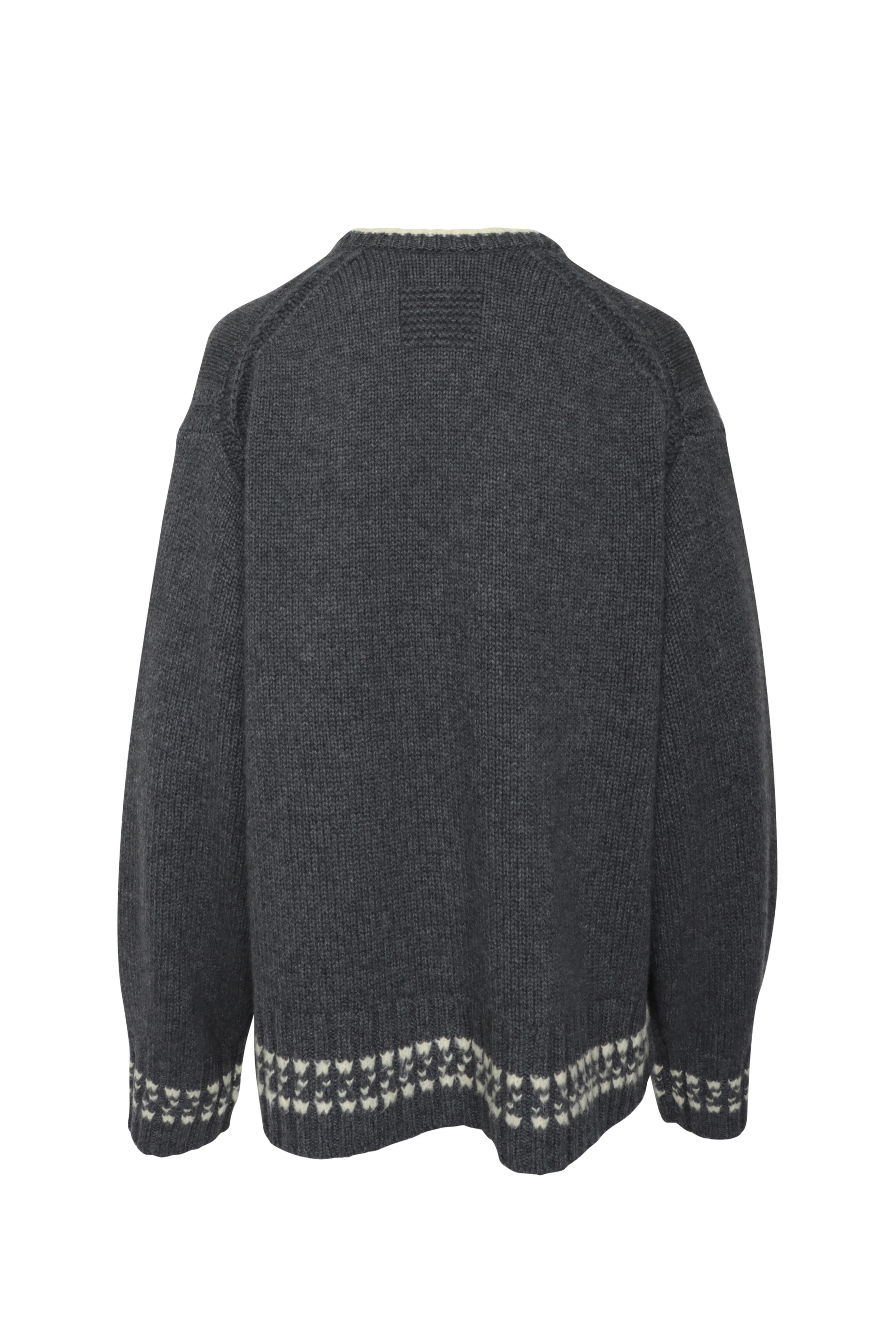 Guest in Residence - Cozy Charcoal & Mist Tipped Crewneck Sweater