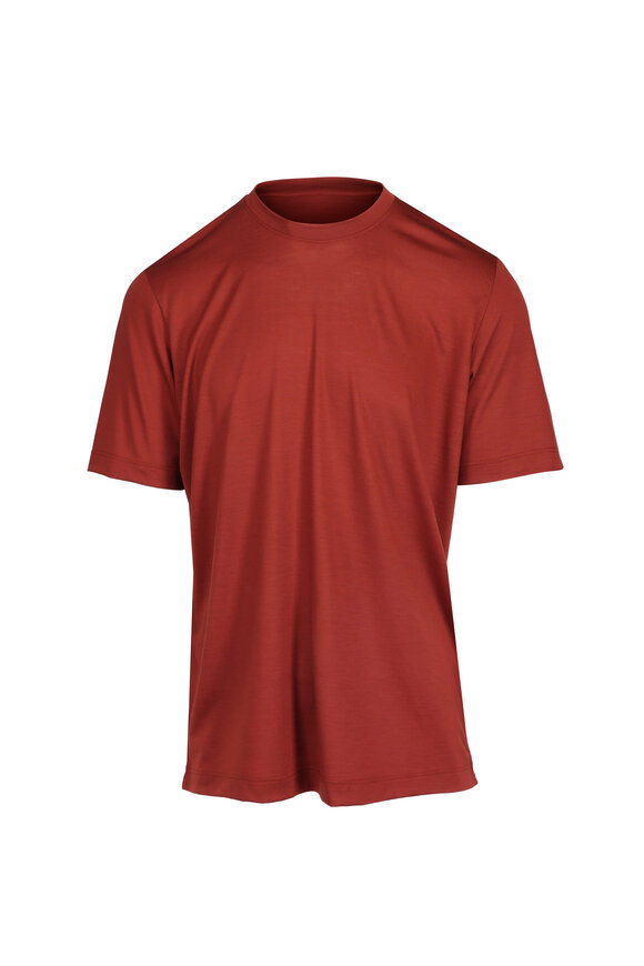 Marco Pescarolo Desert Red Wool Jersey T-Shirt