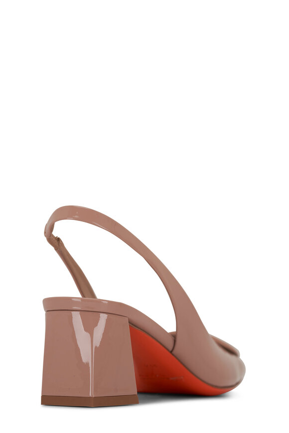 Santoni Lemon Blush Tonal Buckle Slingback, 50mm - view 4