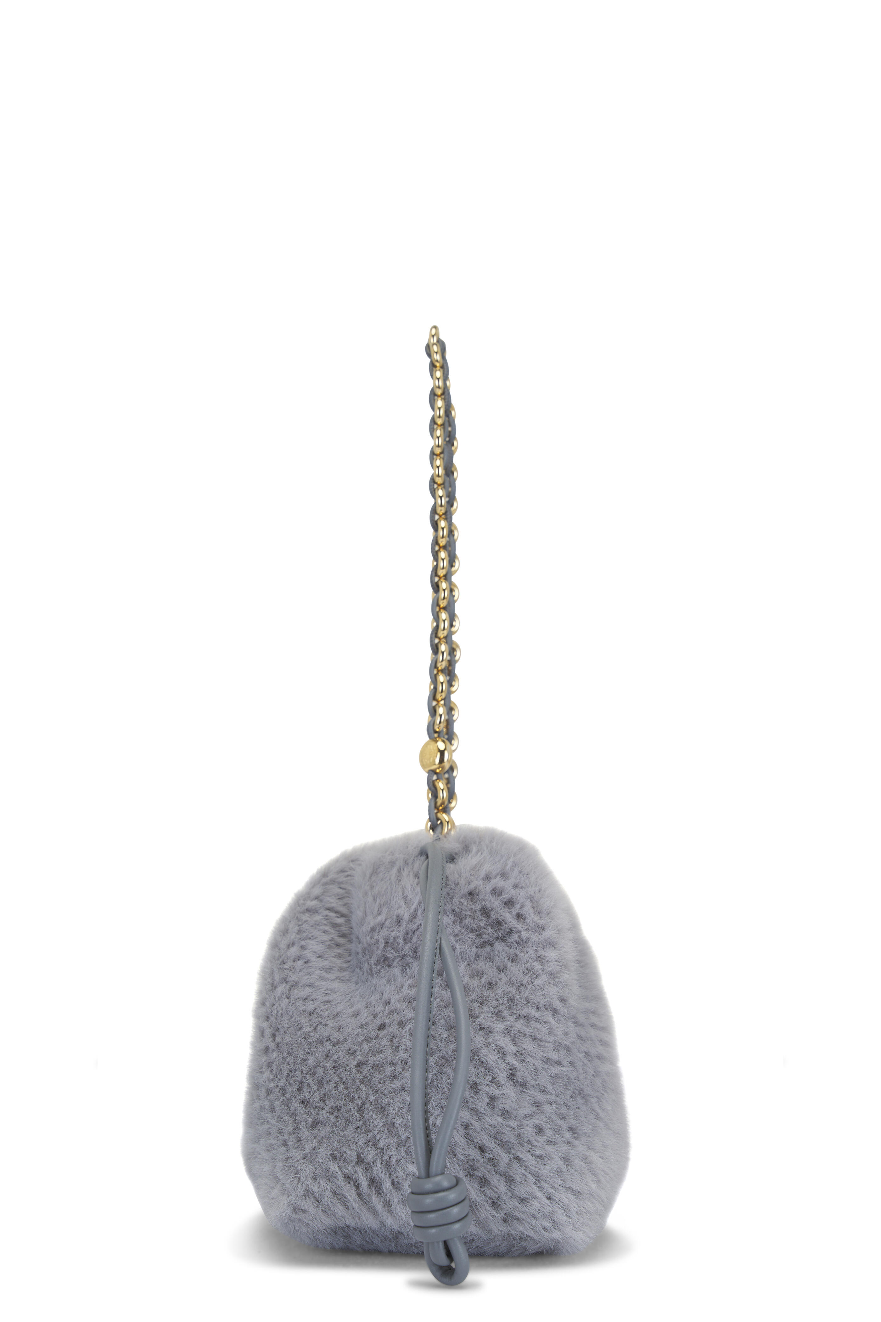 Loewe - Medium Flamenco Silver Gray Shoulder Bag