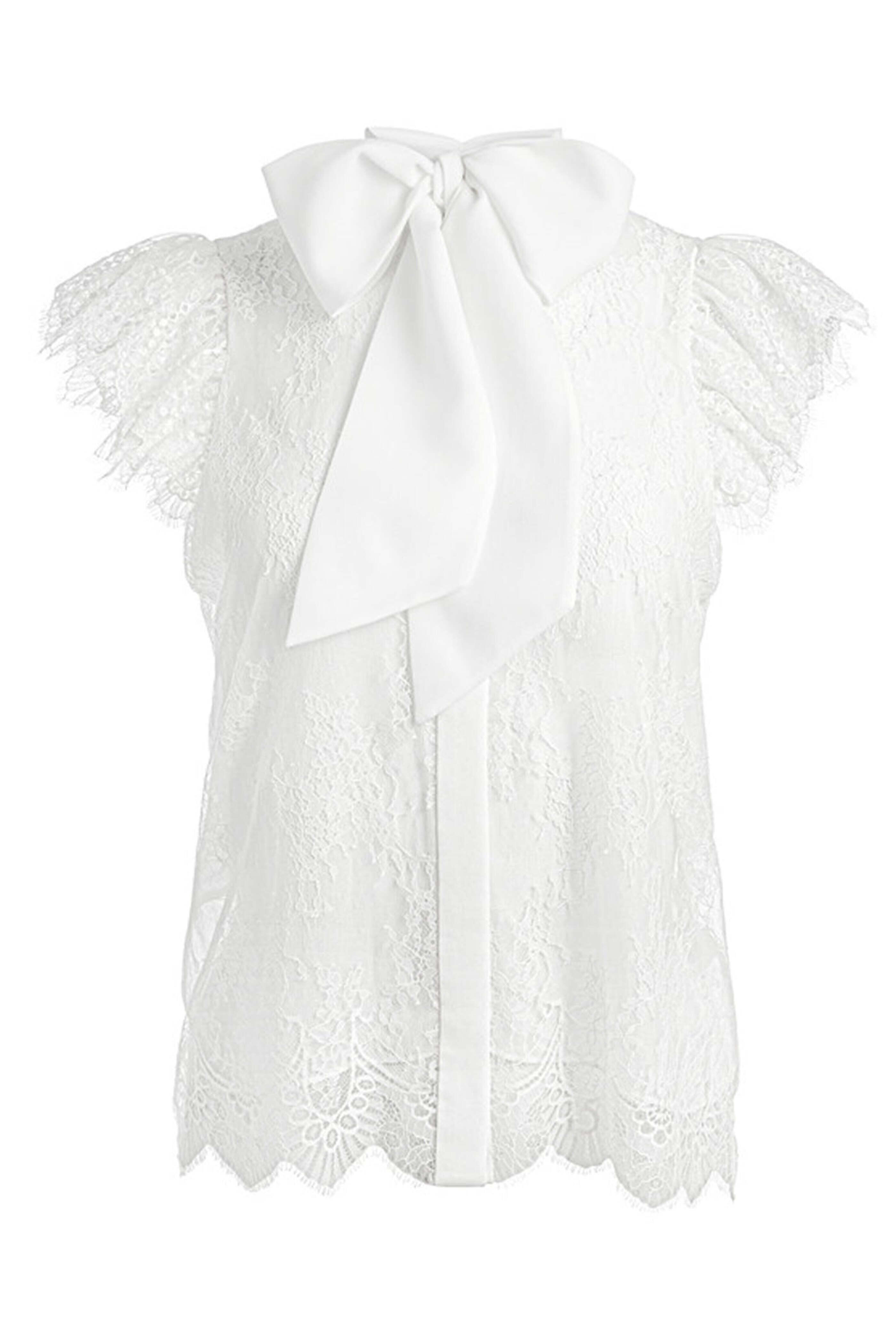 Alice & Olivia - Off White Lace Talulah Blouse