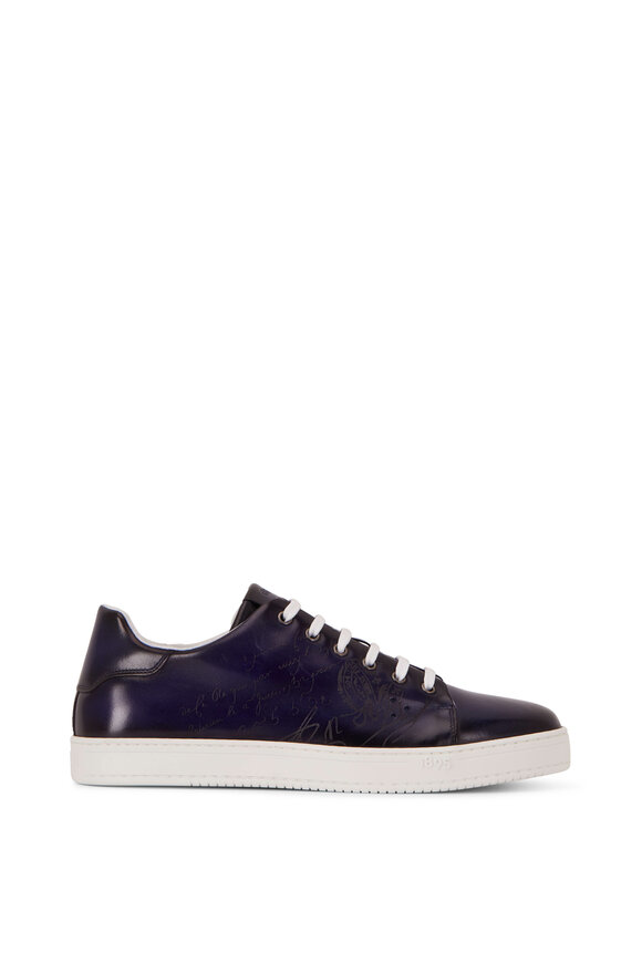 Berluti - Playtime Utopia Blue Leather Scritto Sneaker