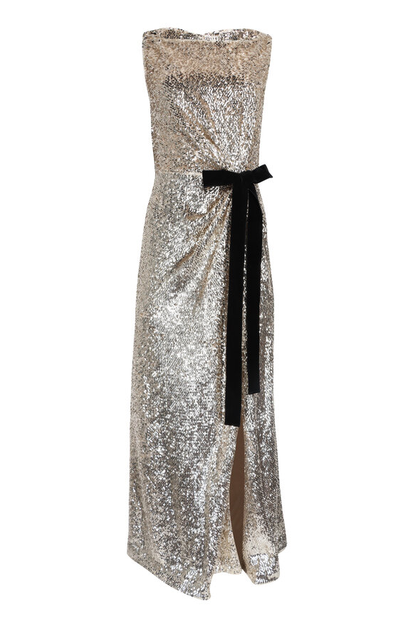 Simkhai Felicity Gold Sequin Gown