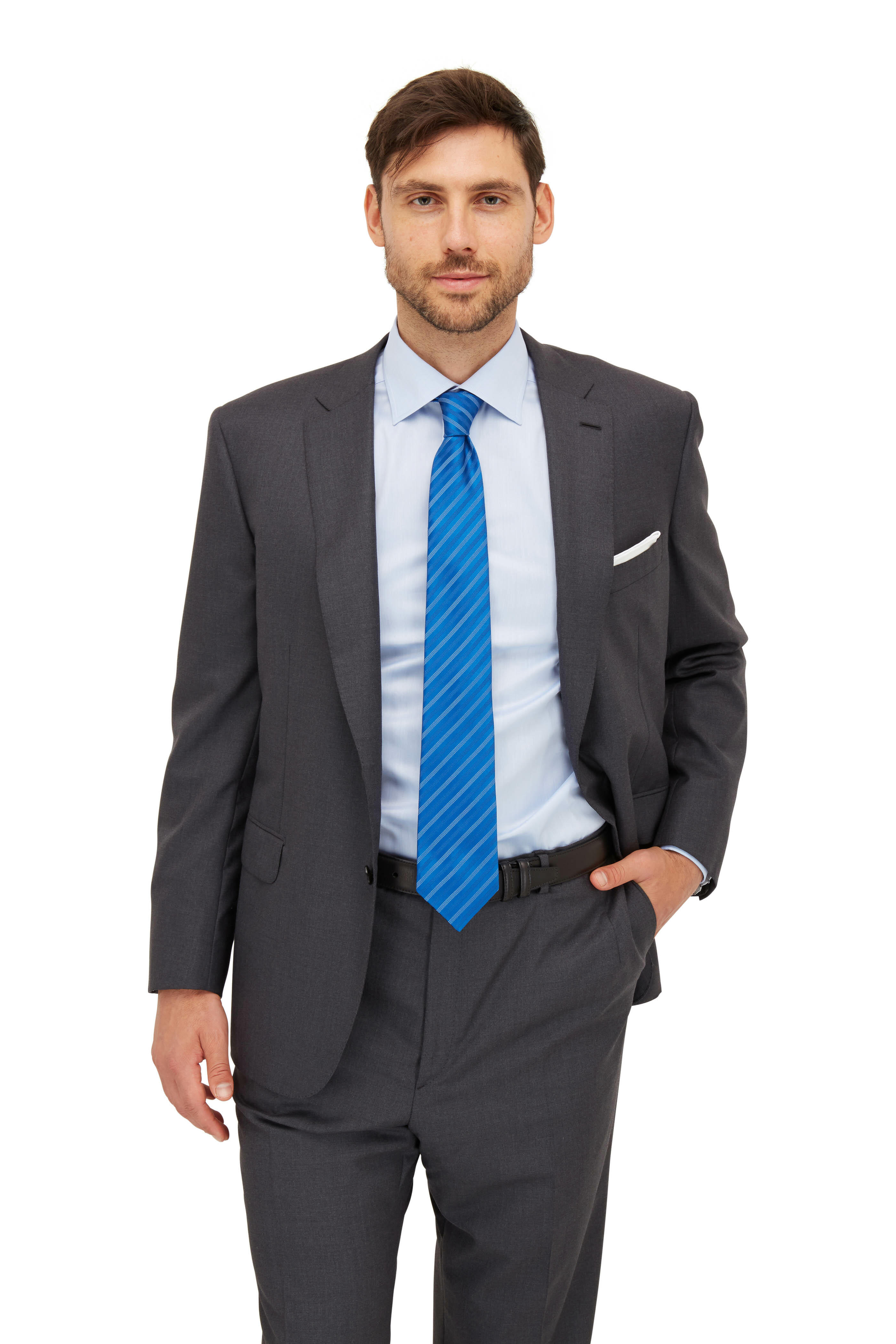 Brioni - Solid Charcoal Gray Wool Suit | Mitchell Stores