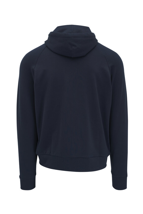 Stefan Brandt - Marino Navy Blue Cotton Zip Cardigan 