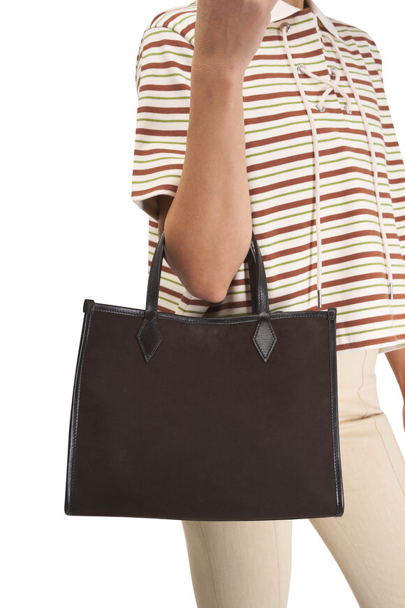 Métier Chameleon 30 Chocolate Nubuck Suede Satchel - view 2