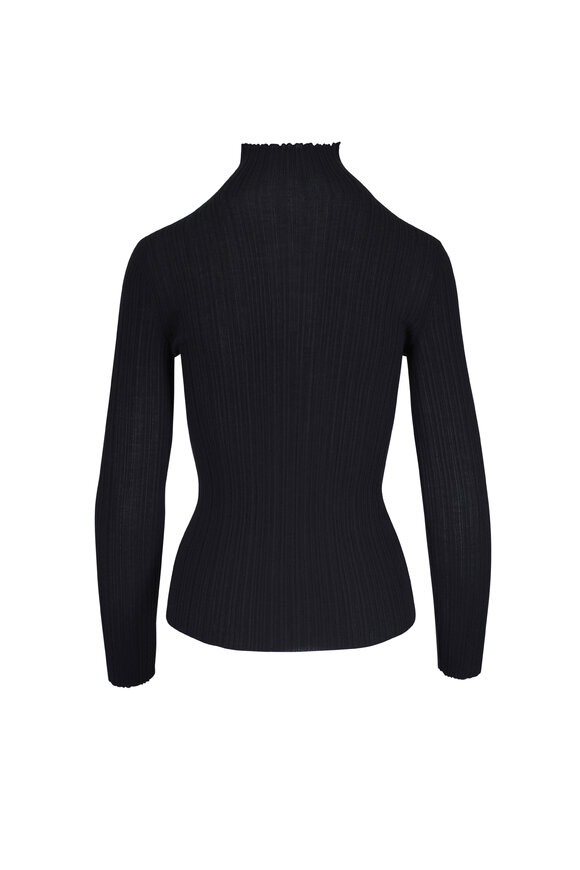 Agnona Black Microplissé Sweater - view 3