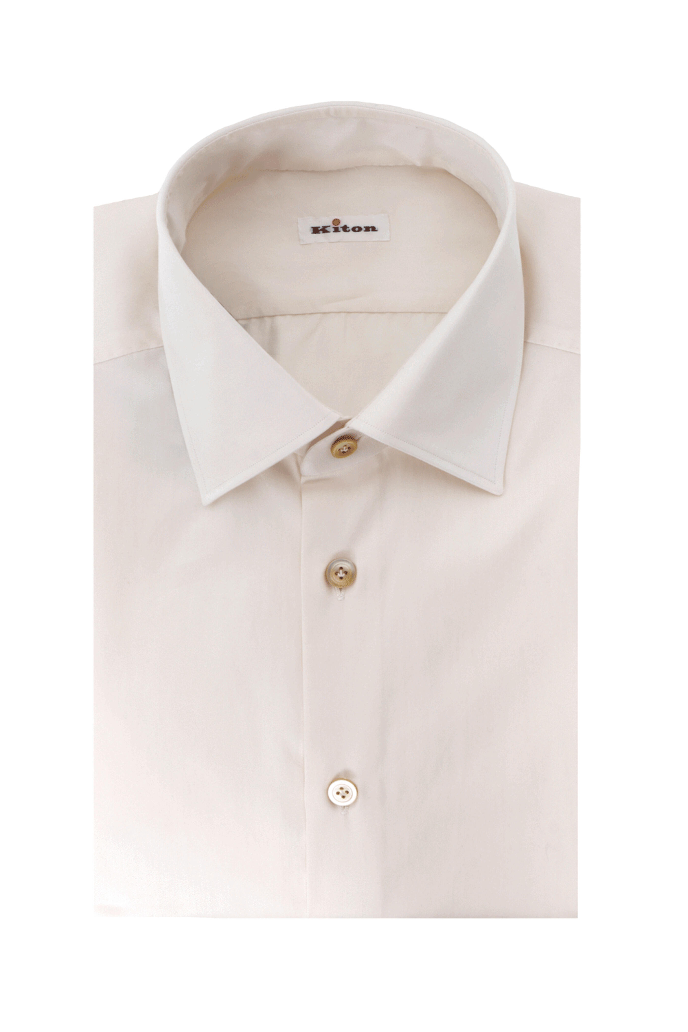 Kiton - Ecru Cotton Dress Shirt