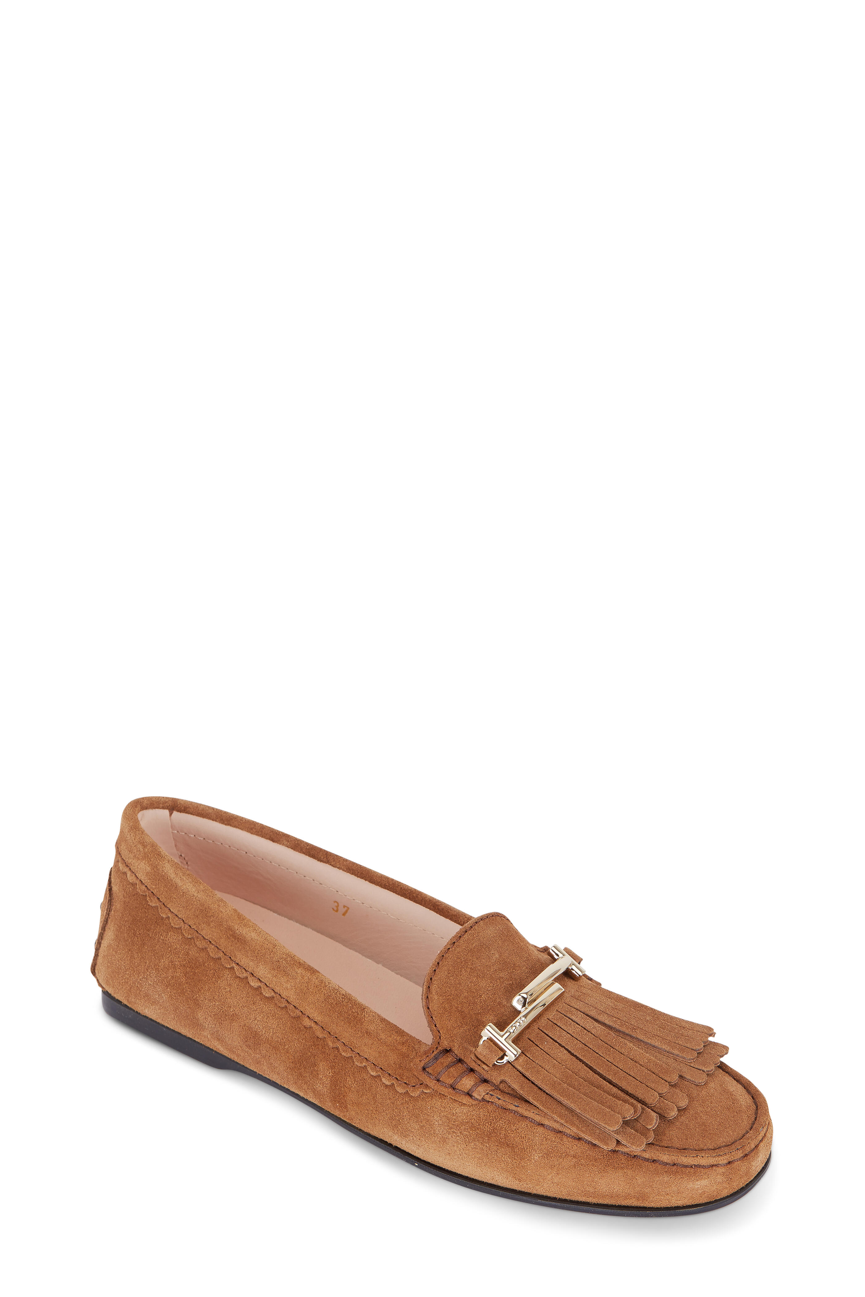 Tod's - Double T Brown Suede Fringe Loafer