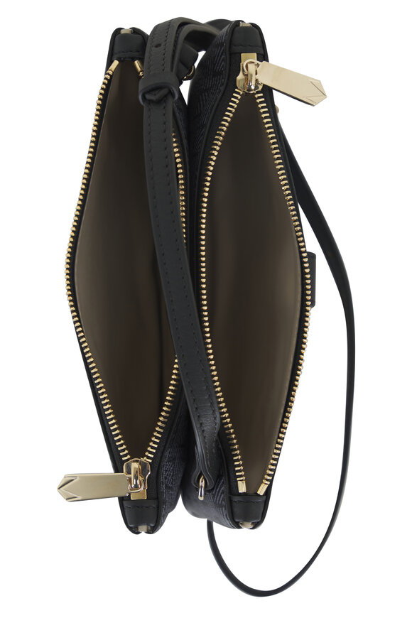 Moreau Paris - Promenade Black Double Pouch Crossbody Bag 