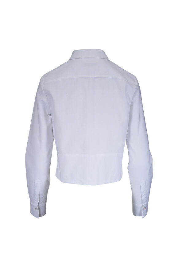Odeeh White Cotton Piqué Embellished Blouse - view 4