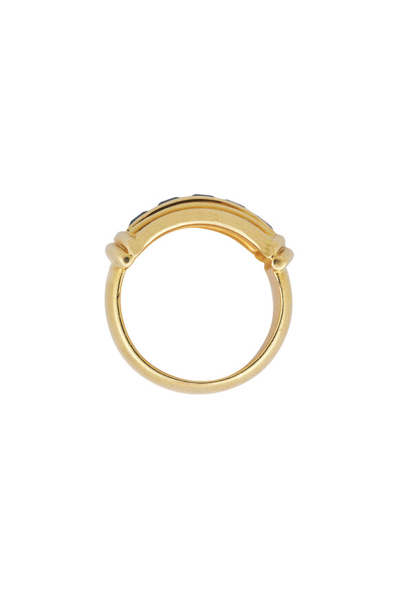 Vintage Collection - Geo Sapphire Yellow Gold Ring