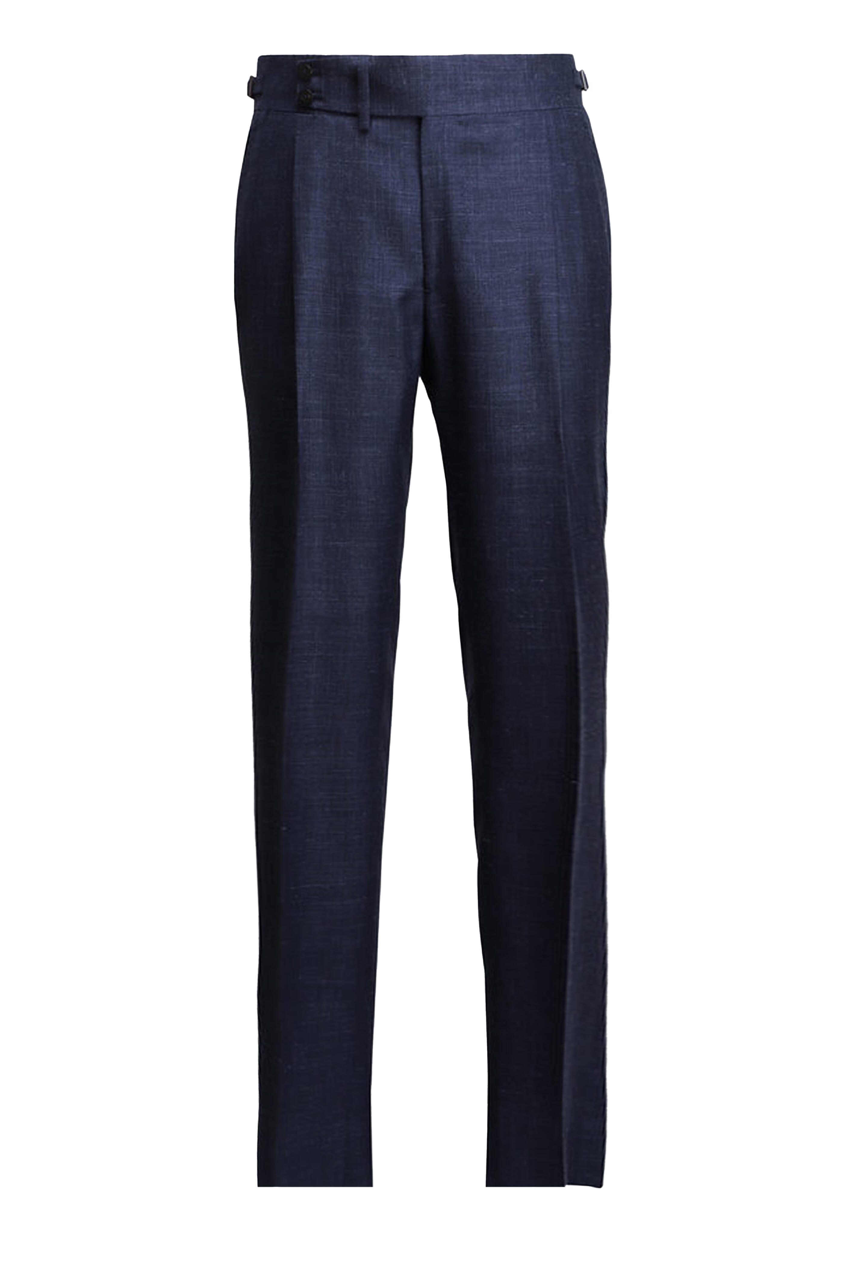 Isaia - Navy Blue Single Pleat Dress Pant